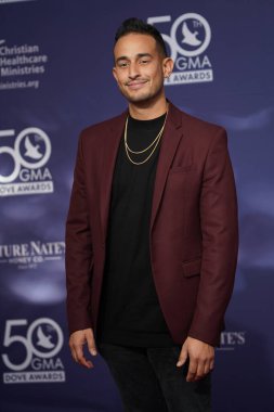 15 Ekim 2019 'da Nashville, Tennessee' deki Linbscome Üniversitesi 'nde verilen 50. GMA Dove Ödülleri sırasında kırmızı halı. 