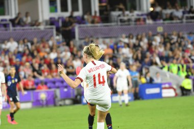 5 Mart 2020 'de Orlando Florida' daki Exploria Stadyumu 'nda düzenlenen 2020 SheBelieves Kupası' nda ABD - İngiltere Karşılaşması 