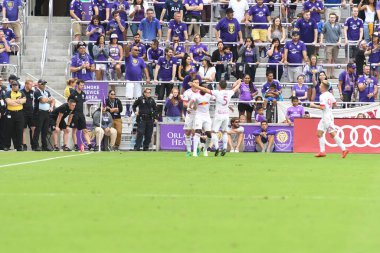 Orlando City, 31 Mart 2018 'de Orlando Florida' daki Exploria Stadyumu 'nda New York Red Bulls' a ev sahipliği yaptı..