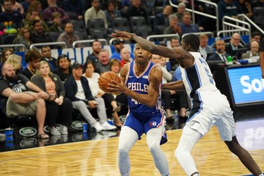 Orlando Magic, Philadelphia 76ers 'ı 13 Kasım 2019 Çarşamba günü Amway Center' da ağırlamaktadır. Fotoğraf: Marty Jean-Louis