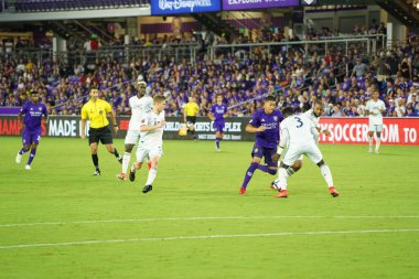 Orlando City SC, 19 Haziran 2019 Çarşamba günü Orlando 'daki Exploria Stadyumu' nda düzenlenen ABD Açık Kupası sırasında New England Devrimi 'ne ev sahipliği yaptı.