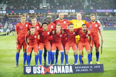 Amerikan Futbol Takımı 15 Kasım 2019 Cuma günü Orlando Florida 'daki Exploria Stadyumu' nda oynanan Concacaf Uluslar Ligi karşılaşmasında Kanada 'ya ev sahipliği yapmaktadır.