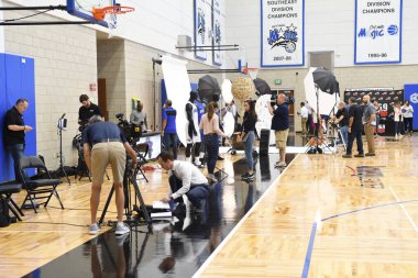 Orlando Magic, 24 Eylül 2018 'de Orlando Florida' daki Amway Center 'da Medya Günü' ne ev sahipliği yapıyor..