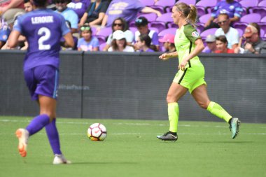 Orlando Pride 21 Temmuz 2018 'de Orlando Florida' daki Exploria Stadyumu 'nda Seattle Reign FC' ye ev sahipliği yapmaktadır. Fotoğraf: Marty Jean-Louis