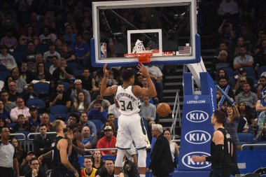 Orlando Magic, 19 Ocak 2019 Cumartesi günü Orlando Florida 'daki Amway Arena' da Milwaukee Doları 'na ev sahipliği yapıyor..