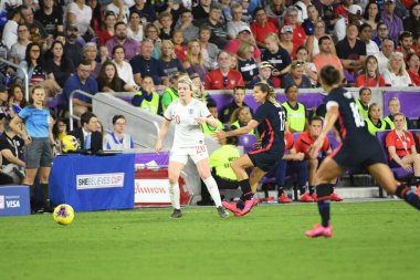 5 Mart 2020 'de Orlando Florida' daki Exploria Stadyumu 'nda düzenlenen 2020 SheBelieves Kupası' nda ABD - İngiltere Karşılaşması 