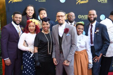 24 Mart 2018 Cumartesi günü Las Vegas 'taki Orleans Resort' ta düzenlenen 33. Yıldız Ödülleri Kırmızı Halı sırasında ünlüler.