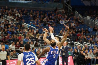 Orlando Magic, Philadelphia 76ers 'ı 13 Kasım 2019 Çarşamba günü Amway Center' da ağırlamaktadır. Fotoğraf: Marty Jean-Louis