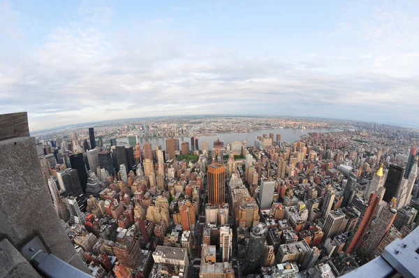 Vidvinkel Utsikt Över New York City Den Maj 2016 — Stockfoto