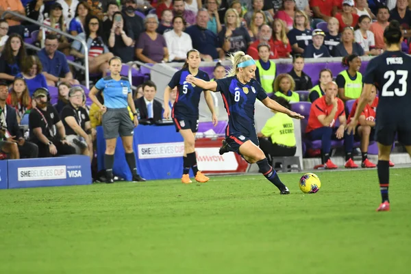 Usa Anglie Zápas Během 2020 Shebelieves Cup Stadionu Exploria Orlando — Stock fotografie