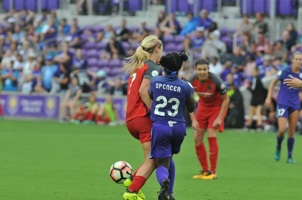 Orlando Pride Fue Anfitrión Los Portland Thorns Orlando City Stadium — Foto de Stock