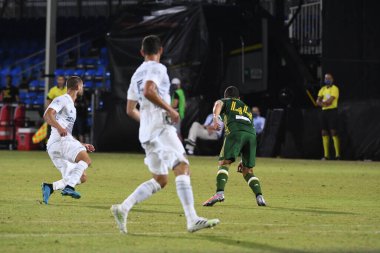 Los Angeles Galaksisi, 14 Temmuz 2020 'de Orlando Florida ABD' deki ESPN Vahşi Spor Dünyası 'nda düzenlenen MLS Sırt Turnuvası sırasında Portland Timbers ile karşı karşıya geldi.