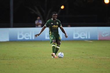 Los Angeles Galaksisi, 14 Temmuz 2020 'de Orlando Florida ABD' deki ESPN Vahşi Spor Dünyası 'nda düzenlenen MLS Sırt Turnuvası sırasında Portland Timbers ile karşı karşıya geldi.