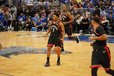 Orlando Magic 21 Nisan 2019 tarihinde Orlando Florida 'daki Amway Arena' da düzenlenen NBA Playoff 1 'de Toronto Rapçileri' ne ev sahipliği yapıyor..