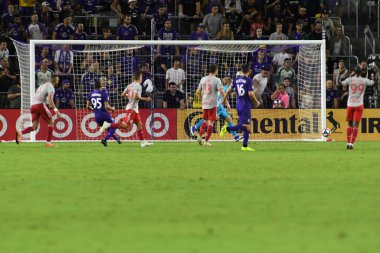 Orlando City 21 Temmuz 2019 tarihinde Florida, Orlando 'da Exploria Stadyumu' nda New York Red Bulls 'a ev sahipliği yaptı..