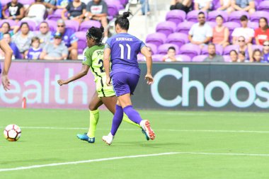 Orlando Pride 21 Temmuz 2018 'de Orlando Florida' daki Exploria Stadyumu 'nda Seattle Reign FC' ye ev sahipliği yapmaktadır. Fotoğraf: Marty Jean-Louis