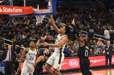 Orlando Magic, 19 Ocak 2019 Cumartesi günü Orlando Florida 'daki Amway Arena' da Milwaukee Doları 'na ev sahipliği yapıyor..