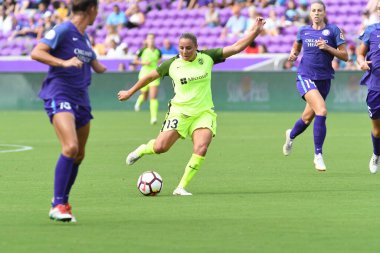 Orlando Pride 21 Temmuz 2018 'de Orlando Florida' daki Exploria Stadyumu 'nda Seattle Reign FC' ye ev sahipliği yapmaktadır. Fotoğraf: Marty Jean-Louis