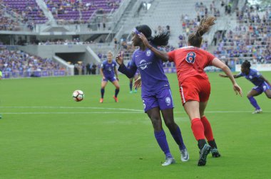 Orlando Pride 22 Nisan 2017 'de Orlando City Stadyumu' nda Washington Spirit 'e ev sahipliği yaptı..  