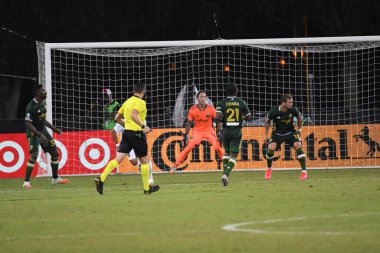 Los Angeles Galaksisi, 14 Temmuz 2020 'de Orlando Florida ABD' deki ESPN Vahşi Spor Dünyası 'nda düzenlenen MLS Sırt Turnuvası sırasında Portland Timbers ile karşı karşıya geldi.