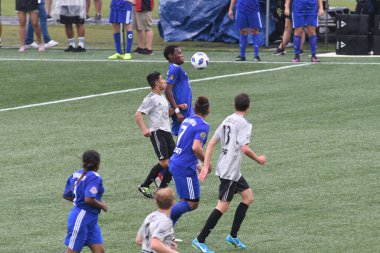 Atlanta United sunucusu Tigres & MLS Homegrown takımları 31 Temmuz 2018 'de Atlanta, Georgia' da düzenlenen MLS All Star haftasında. Fotoğraf: Marty Jean-Louis