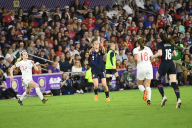 5 Mart 2020 'de Orlando Florida' daki Exploria Stadyumu 'nda düzenlenen 2020 SheBelieves Kupası' nda ABD - İngiltere Karşılaşması 