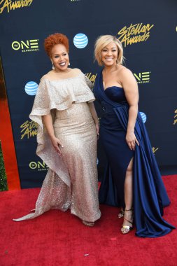 24 Mart 2018 Cumartesi günü Las Vegas 'taki Orleans Resort' ta düzenlenen 33. Yıldız Ödülleri Kırmızı Halı sırasında ünlüler.