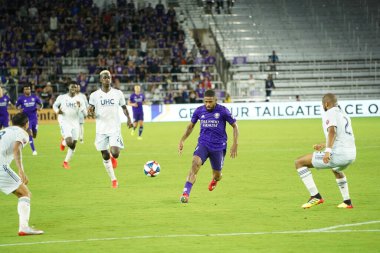 Orlando City SC, 19 Haziran 2019 Çarşamba günü Orlando 'daki Exploria Stadyumu' nda düzenlenen ABD Açık Kupası sırasında New England Devrimi 'ne ev sahipliği yaptı.