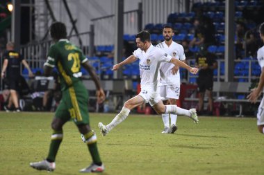 Los Angeles Galaksisi, 14 Temmuz 2020 'de Orlando Florida ABD' deki ESPN Vahşi Spor Dünyası 'nda düzenlenen MLS Sırt Turnuvası sırasında Portland Timbers ile karşı karşıya geldi..