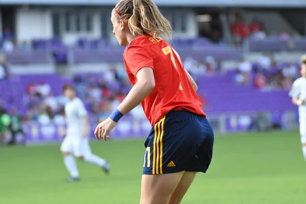 Spanyolország Japan Match Során 2020 Shebelieves Cup Exploria Stadium Orlando — Stock Fotó