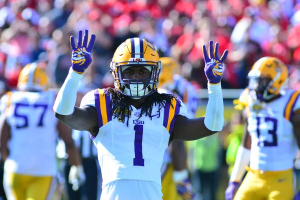 Lsu Gezicht Louisville Tijdens 71E Citrus Bowl Camping World Stadium — Stockfoto