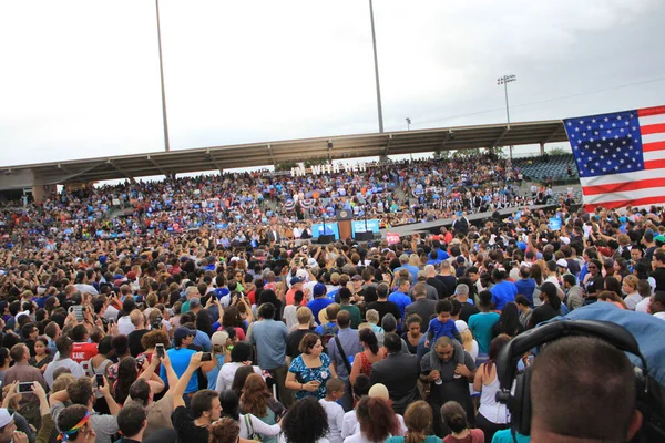 Barack Obama Elnök Beszédet Mond Osceola Heritage Park Stadionban Demokrata — Stock Fotó