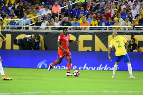 Brazília Szembesül Haitivel Copa America Centenario Alatt Orlando Floridában Camping — Stock Fotó