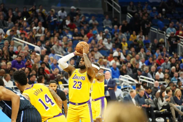 Orlando Magic Acoge Los Angeles Lakers Amway Center Orlando Forida — Foto de Stock