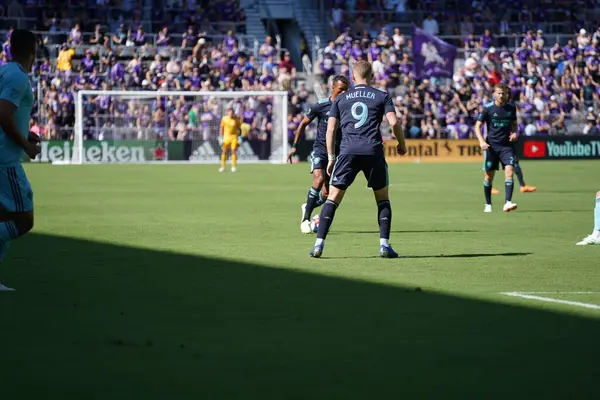 Orlando City Recebe Vancouver Whitecaps Orlando City Stadium Sábado Abril — Fotografia de Stock