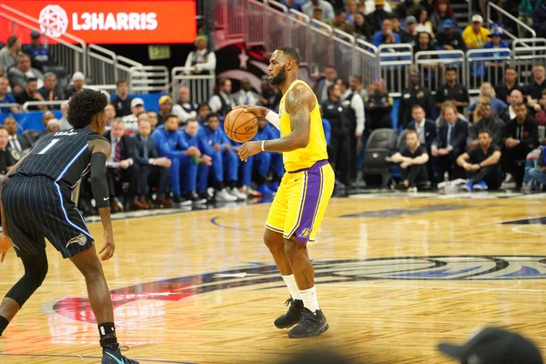 Orlando Magic Acoge Los Angeles Lakers Amway Center Orlando Forida — Foto de Stock