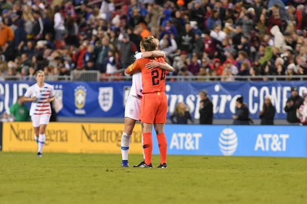 Finale Shebelieves Cup Con Usa Brasile Raymond James Stadium Tampa — Foto Stock