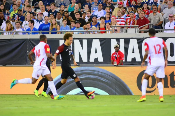 Fußballteam Gastgeber Trinidad Tobago Auf Dem Everbank Field Jacksonville Florida — Stockfoto