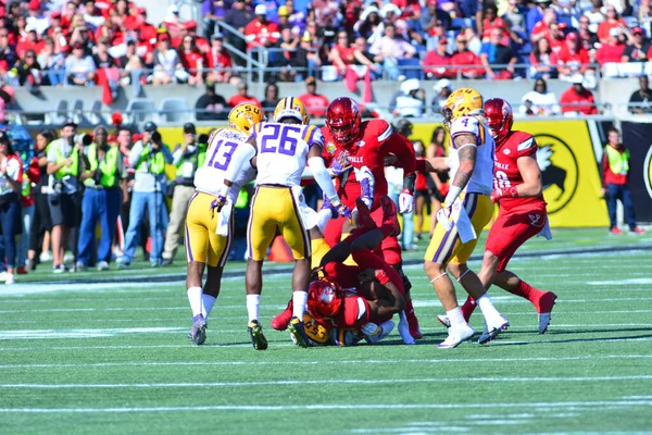 Lsu Möter Louisville Citrus Bowl Camping World Stadium Orlando Florida — Stockfoto