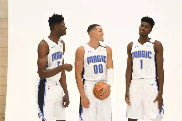 Orlando Magic Hostitel Mediální Den Amway Center Orlando Florida Dne — Stock fotografie