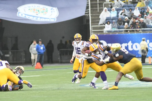 Notre Dame Gegen Lsu Während Des Citrus Bowl Camping World — Stockfoto