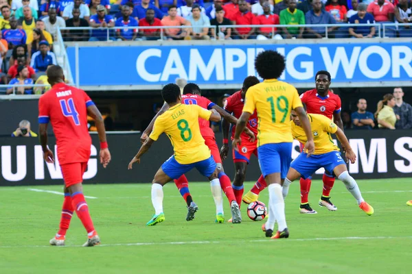 Brasil Enfrenta Haití Durante Copa América Centenario Orlando Florida Camping —  Fotos de Stock