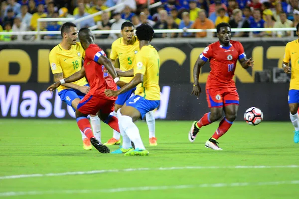 Brasil Enfrenta Haití Durante Copa América Centenario Orlando Florida Camping — Foto de Stock