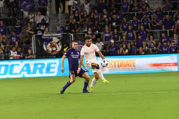 Orlando City Anfitrión Atlanta United Exploria Stadium Agosto 2018 Orlando —  Fotos de Stock