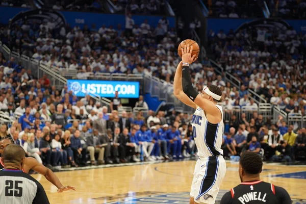 Orlando Magic Hospeda Toronto Rapters Durante Playoff Nba Amway Arena — Fotografia de Stock