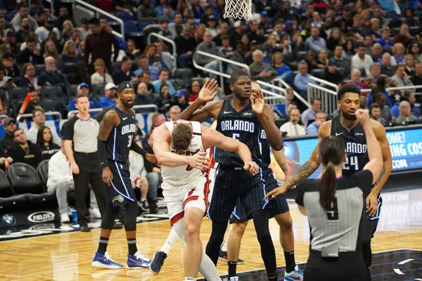 Orlando Magic Ospita Miami Heat All Amway Center Orlando Florida — Foto Stock