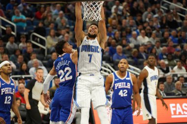 Orlando Magic, Philadelphia 76ers 'ı 13 Kasım 2019 Çarşamba günü Amway Center' da ağırlamaktadır. Fotoğraf: Marty Jean-Louis