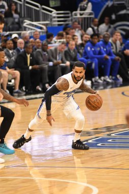 Orlando Magic 25 Ekim 2018 'de Orlando Florida' daki Amway Center 'da Portland Trail Blazers' ı sunar.. 