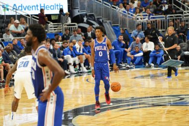 Orlando Magic 13 Ekim 2019 'da Florida, Orlando' daki Amway Center 'da Philadelphia 76ers' a ev sahipliği yaptı..