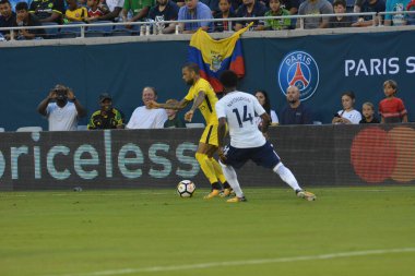 Paris Saint-Germain, Tottenham Hotspur 'a karşı 22 Temmuz 2017' de Orlando Florida 'daki Citrus Bowl' da. 